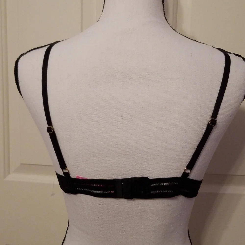 Vince Camuto Women's Striped Mesh Bralette… - Picture 4 of 7